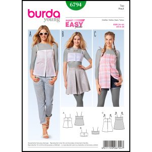 الگوی خیاطی تاپ زنانه بوردا استایل کد 6794 سایز 34 تا 44 متد مولر